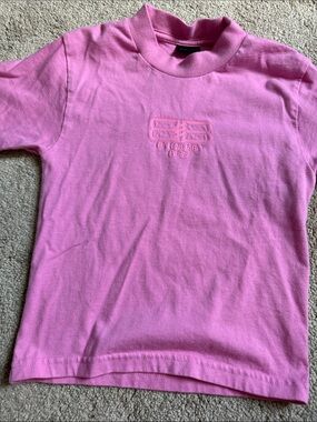 Balenciaga Kids Bright Pink Short Sleeve Logo Tee